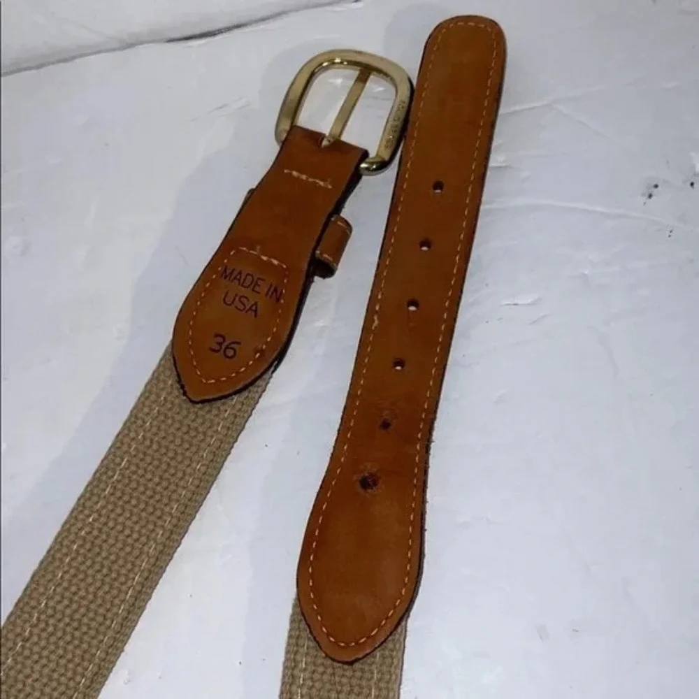 ZEP-PRO Embroidered Nubuck Fishing Scene Outdoor Wildlife Belt Size‎ 36